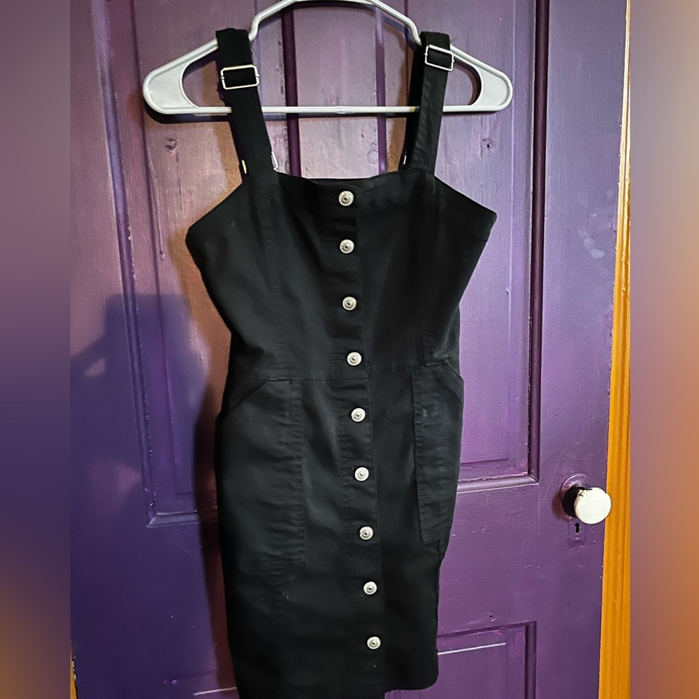 H+M demin button up mini dress